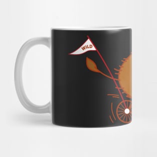 Funny boar rides a bicycle Mug